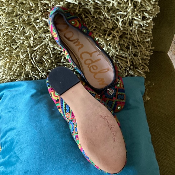 Sam Edelman Colorful Embroidered Flats - Picture 2 of 3